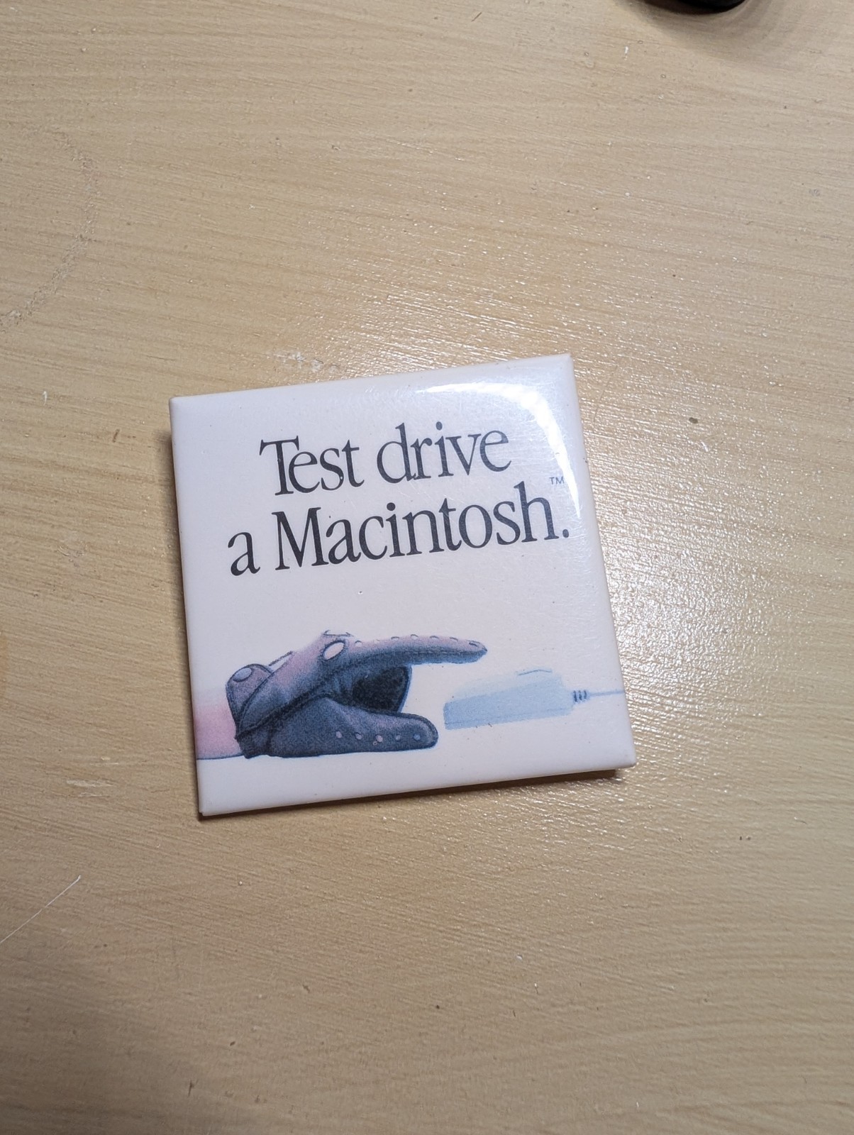 1984 Apple Macintosh ‘Test Drive a Macintosh’ Promo Badge Pin Button - RARE
