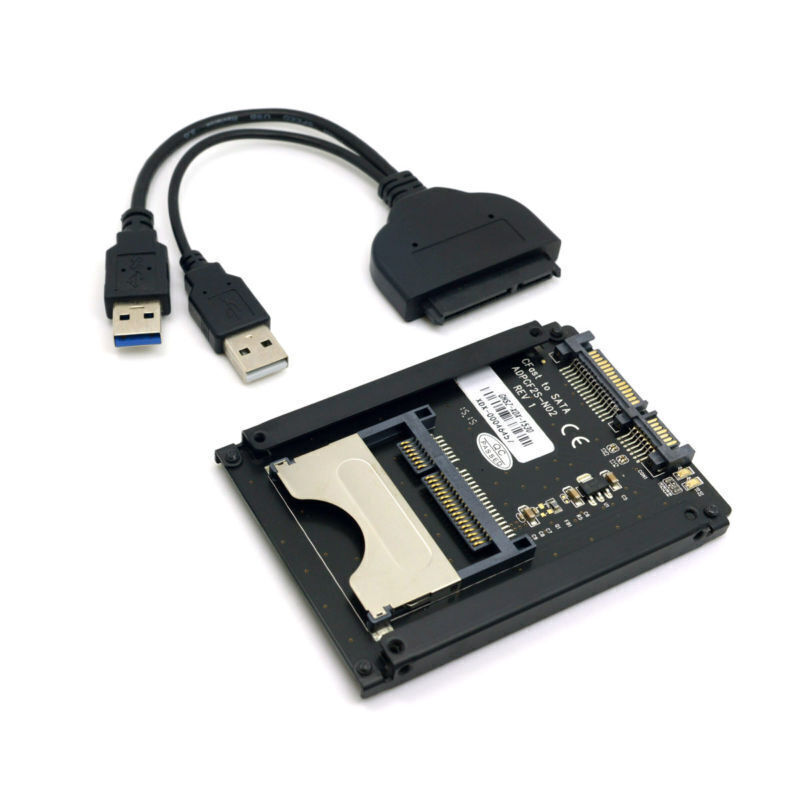 SATA 22 Pin to USB3.0 to  CFast Card Adapter 2.5" Hard Disk Case SSD HDD for PC