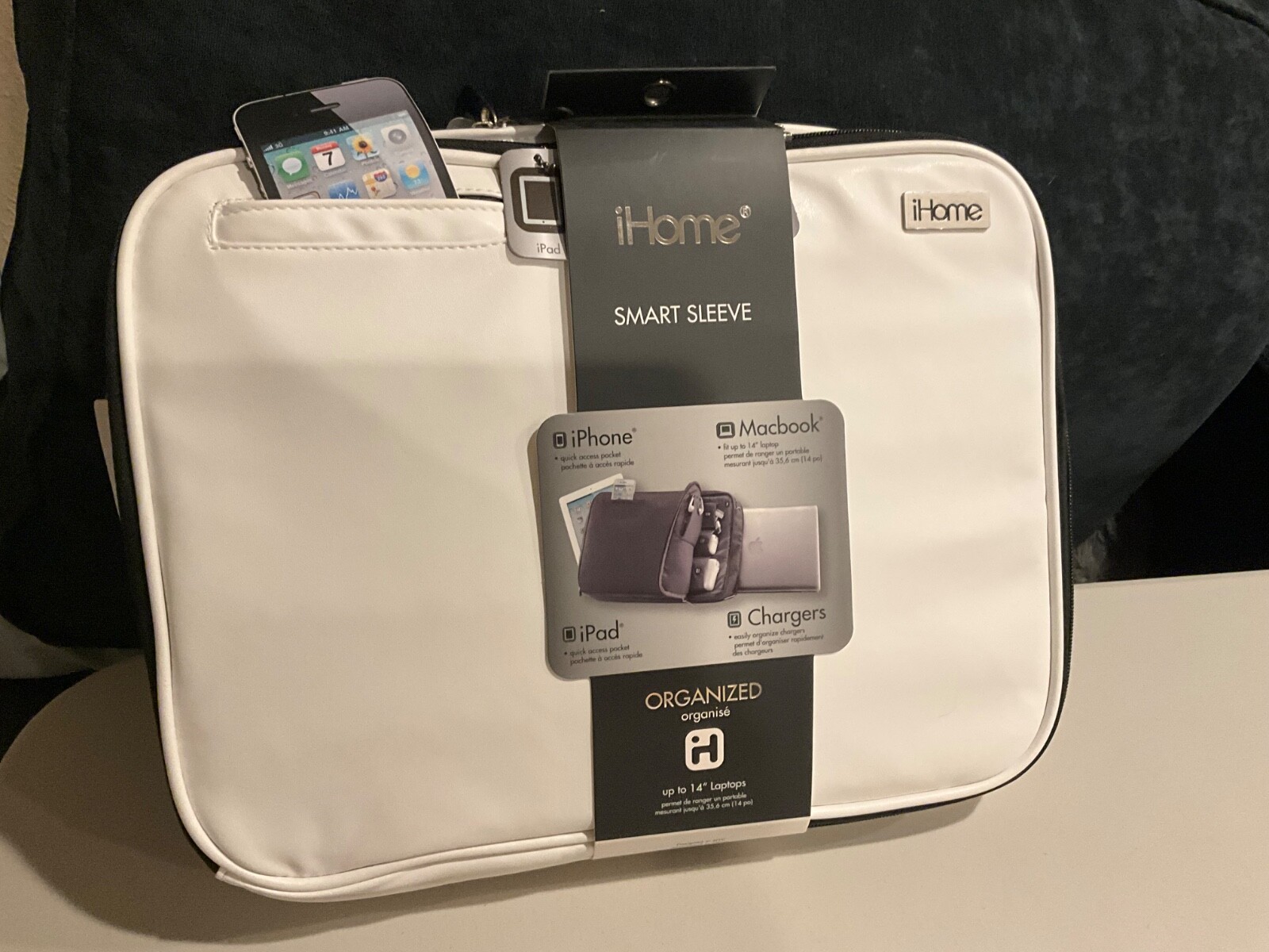 iHome Smart Brief: 13 inch Laptop Briefcase for Mac, White - Free Econo Ship
