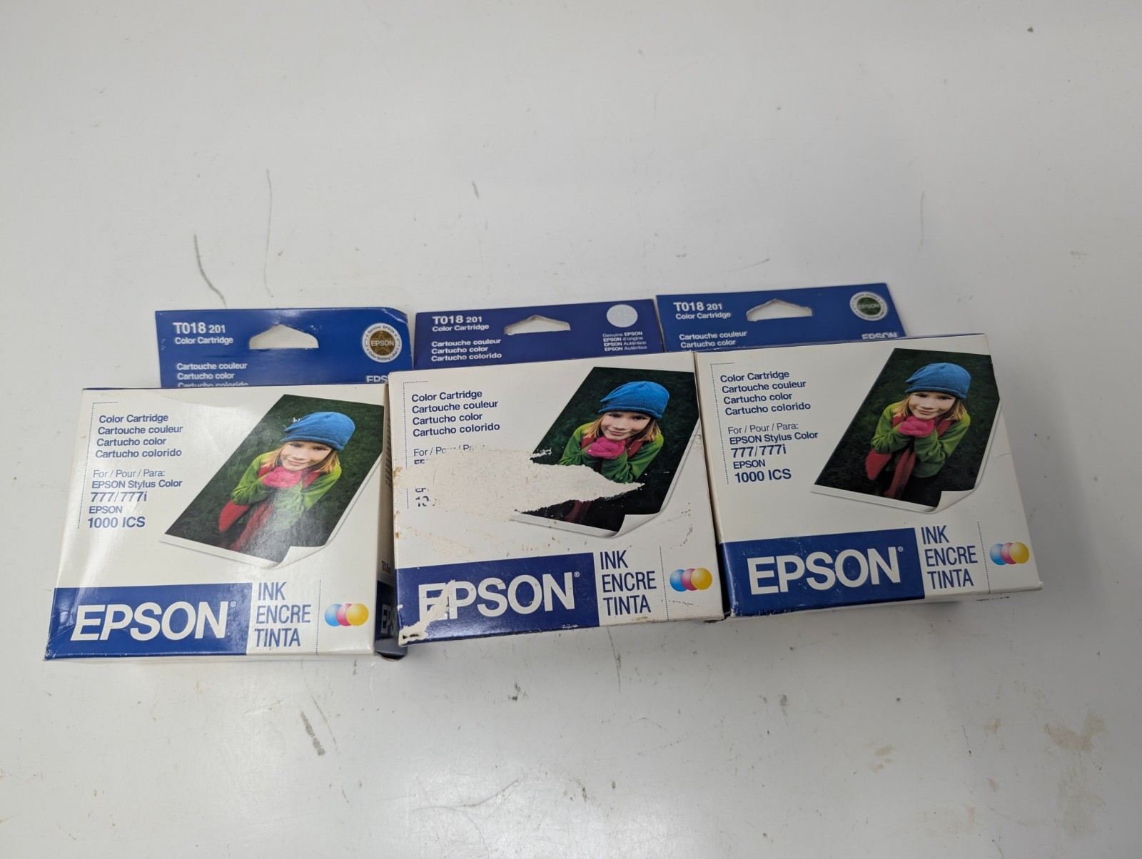 SET OF 3 GENUINE EPSON T018 Color Genuine ink Cartridges For Stylus Color  (87)