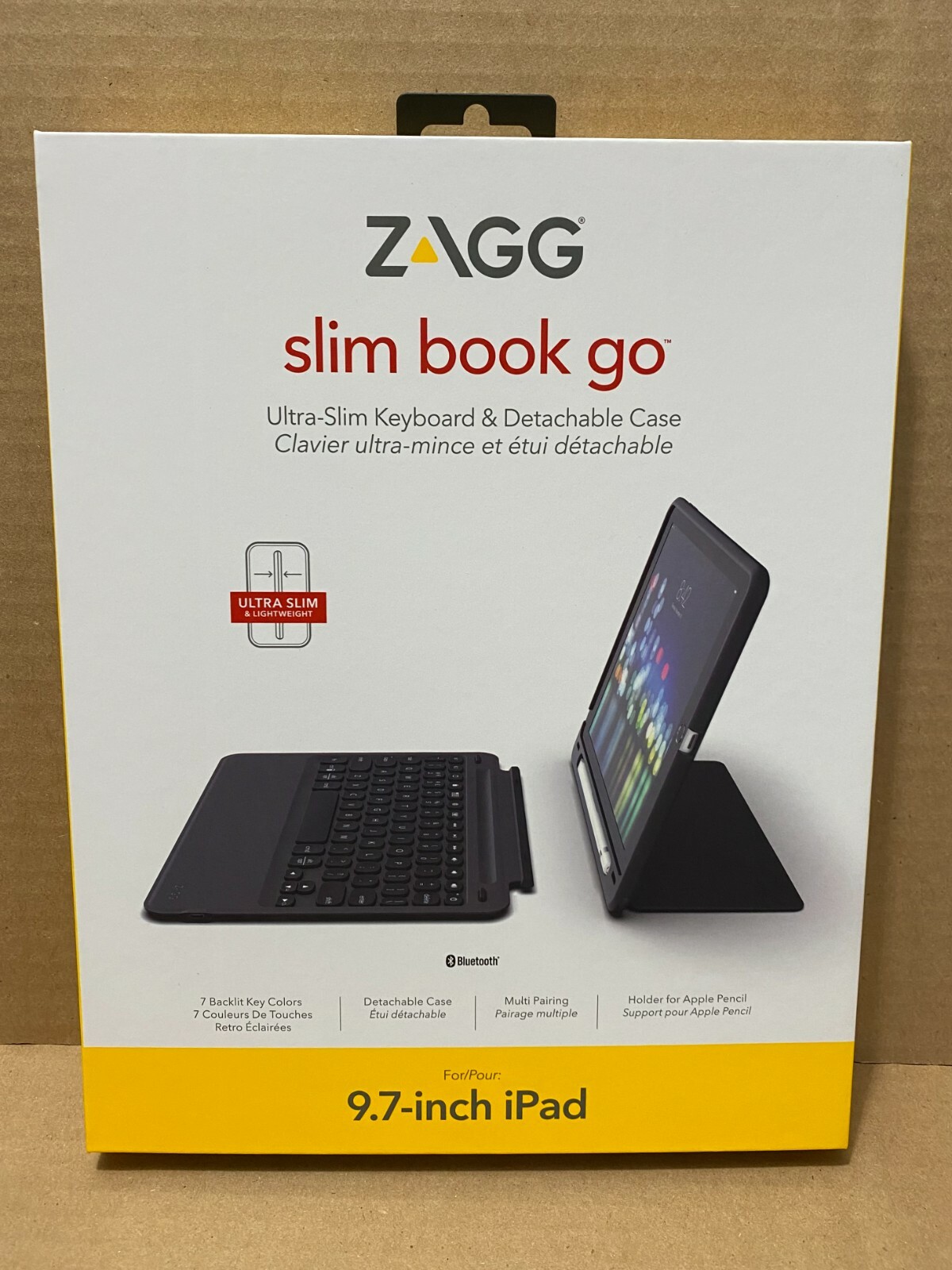 Zagg Slim Book Go Keyboard Case for iPad 9.7 inch 6th Generation 2018 Black