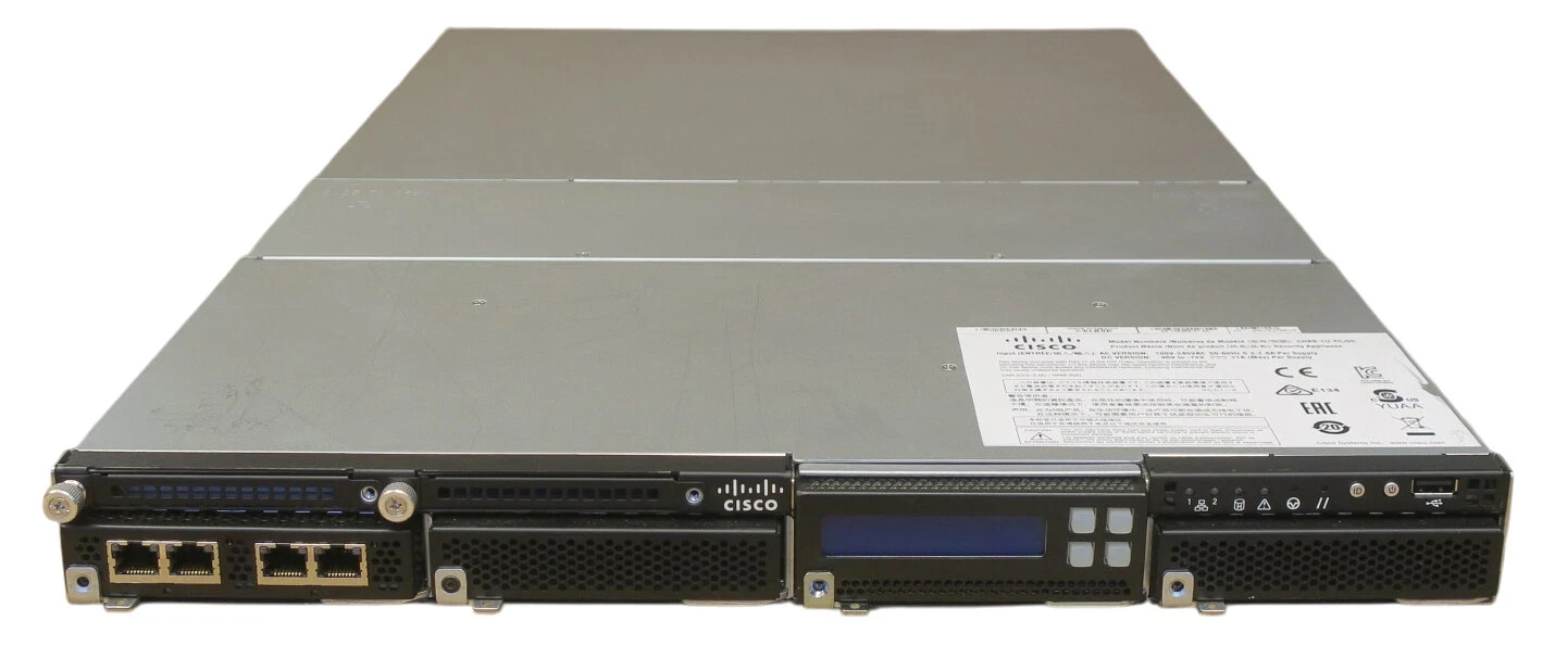 Cisco FirePOWER 8130 1U Security Appliance FP8130 + 1x FPNM-4CU-1G-BP Module