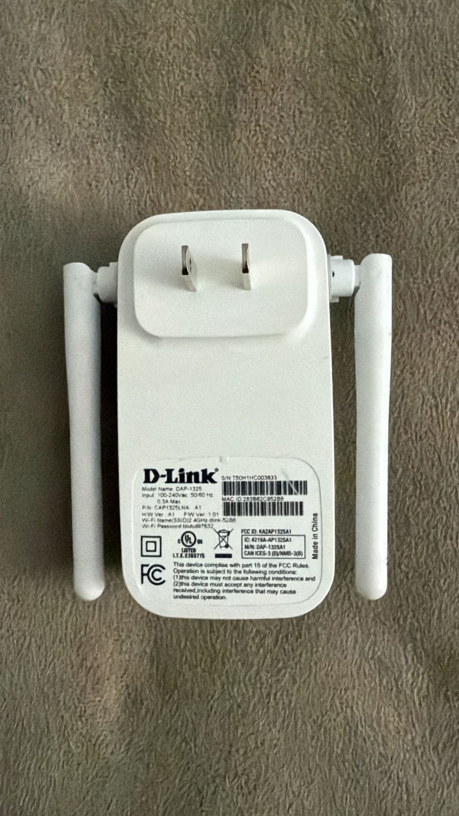 D-Link N300 Wi-Fi Range Extender (DAP-1325) ™