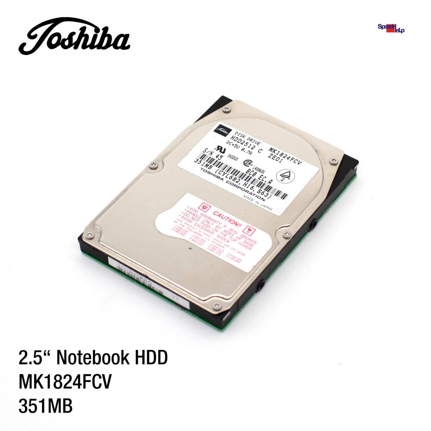 TOSHIBA MK1824FCV 351MB 2.5" NOTEBOOK LAPTOP HDD HARD DRIVE HARD DISK HDD2512 C