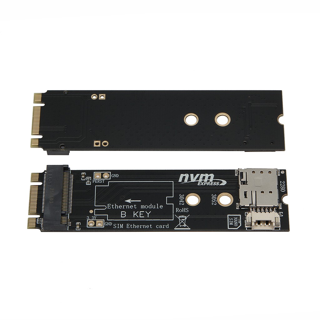 M.2 B-Key 4G 5G Network Card Module to M.2 M-Key NVME / B-Key Adapter Card