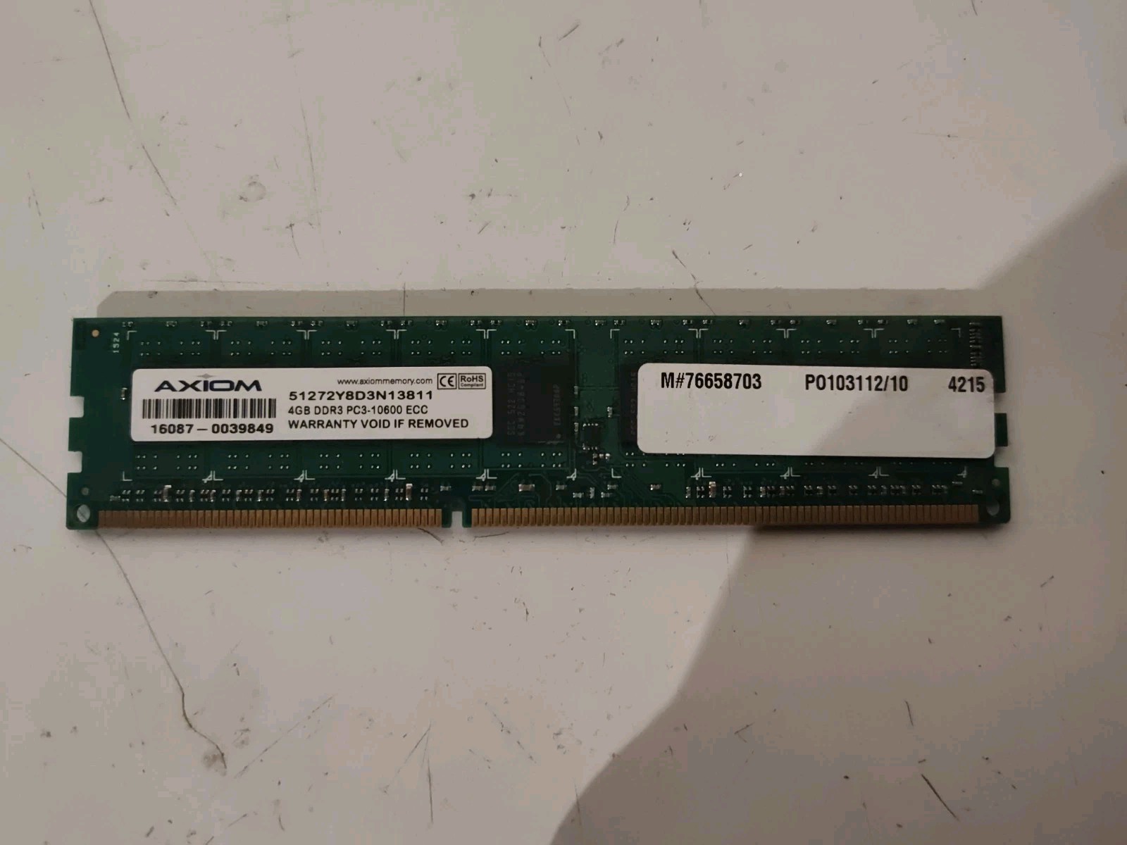 1X 4GB AXIOM PC3-10600 DDR3-1333 desktop 51264Y8D3N13811 - TESTED