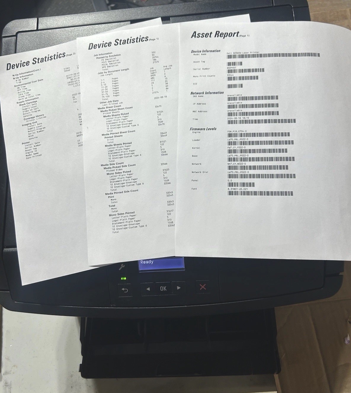 Dell B2360d Laser Printer, B2360dn, Mono Laser
