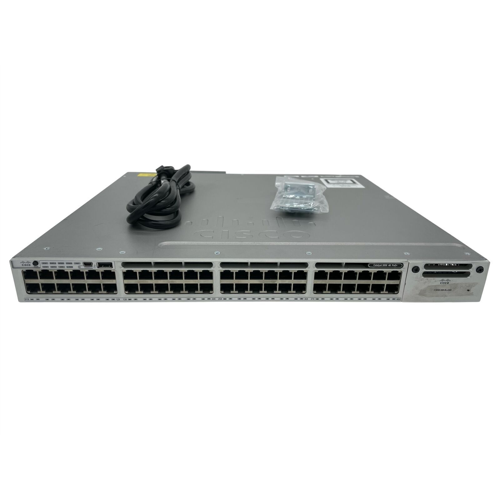 Cisco WS-C3850-48F-E 48-Port POE+ Switch Enterprise License Latest IOS Installed