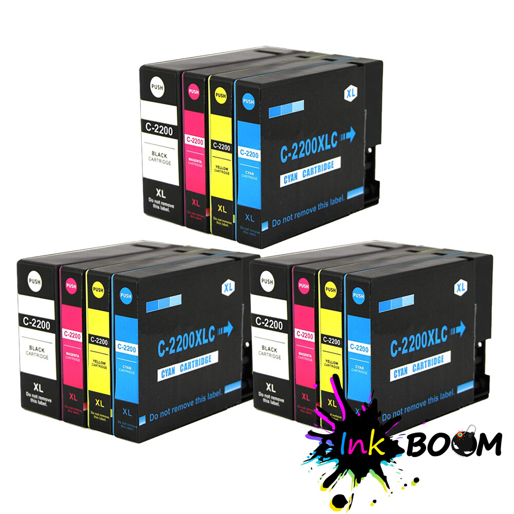 12 Ink Cartridge for PGI2200XL PGI-2200XL MAXIFY MB5020 MB5320 IB4020 iB4120