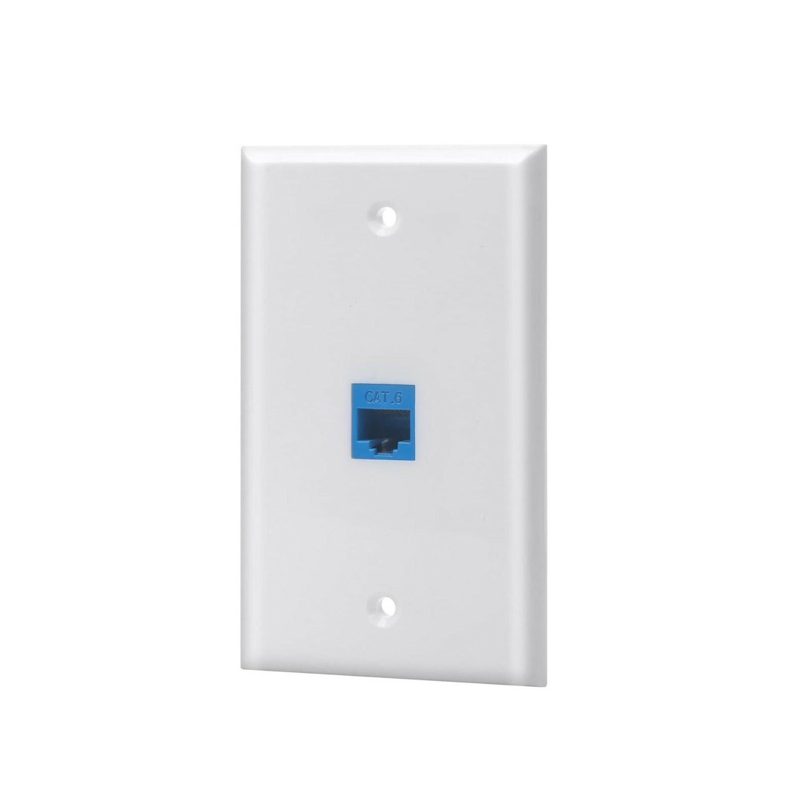 Ethernet Wall Plate CAT6 1-Port Single Gang Keystone Network Female to Female