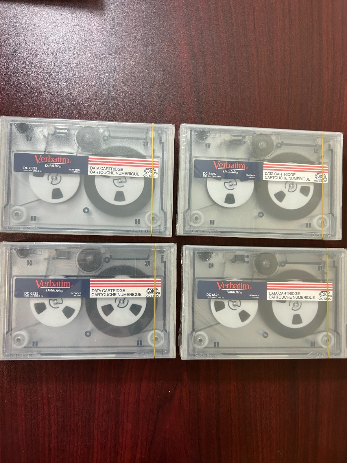 VERBATIM DC-6525 QIC 525MB DATA CART. (Equivalent to 3M / Imation) Lot of 4. NEW