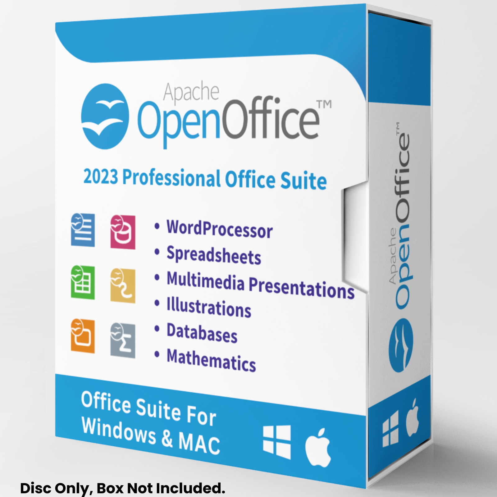 Open Office Home and Student 2023 - Office Software Suite for Windows & MAC - CD