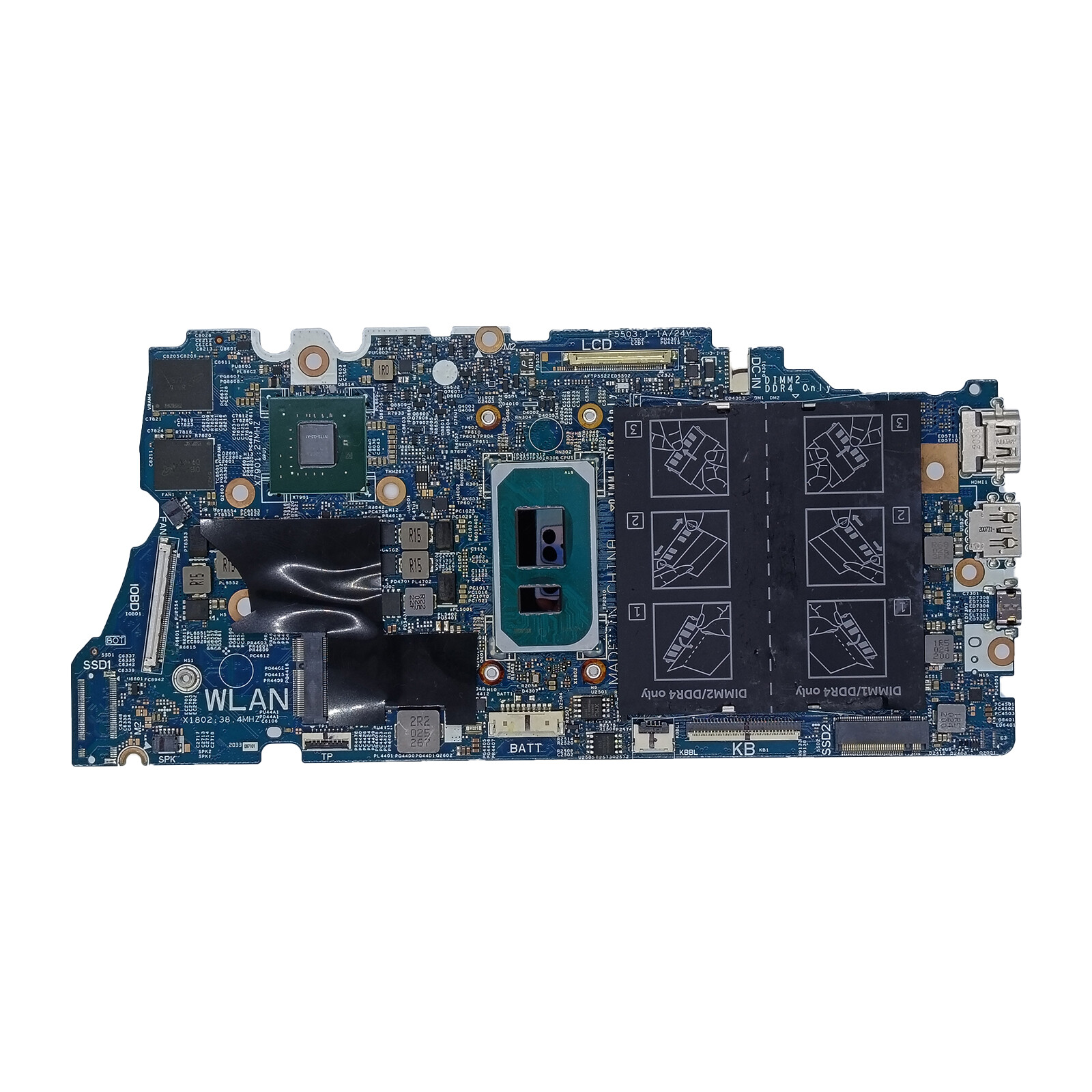 0H2F8K For Dell Vostro 5401 5501 Motherboard 19862-1 i7-1165G7 MX350 2GB