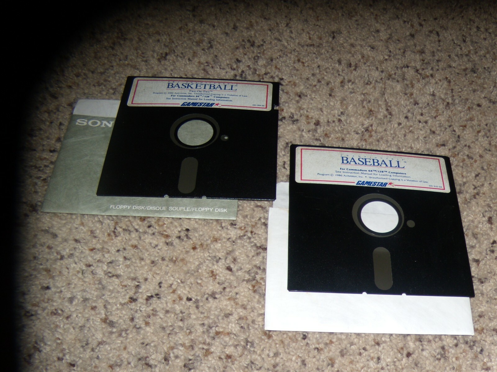 2 Commodore 64 Games: GBA Championship Basketball and Championship Baseball