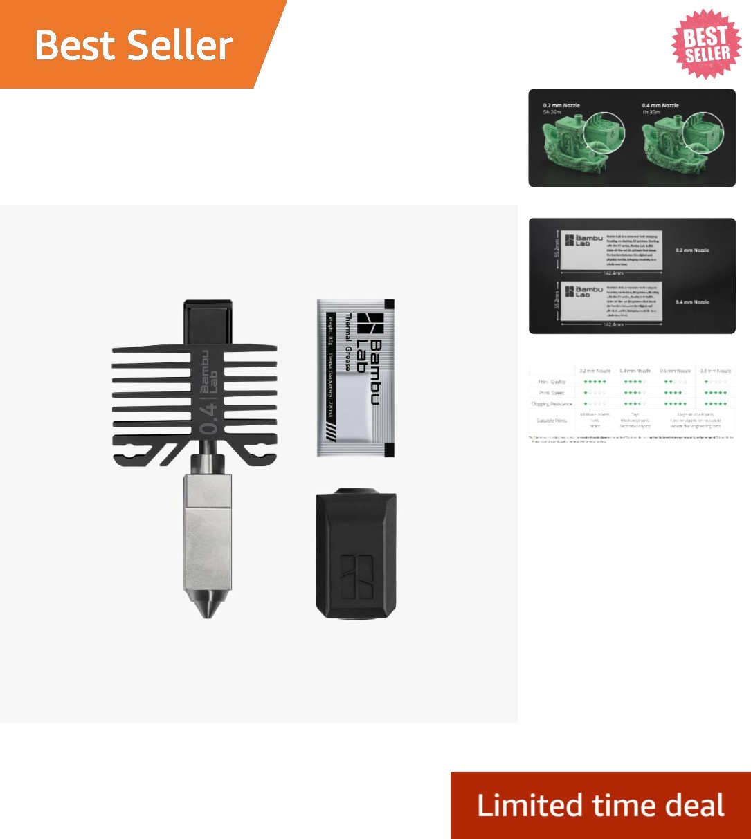 Complete Hotend Replacement Kit for P1P & X1C Printers - Lightweight & Durable