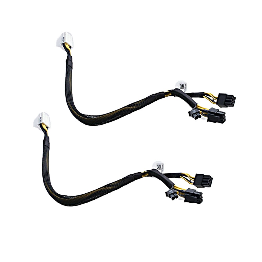 2PCS Power Adapter Splitter Cable For Dell PowerEdge T620 T630 T640 GPU NEW