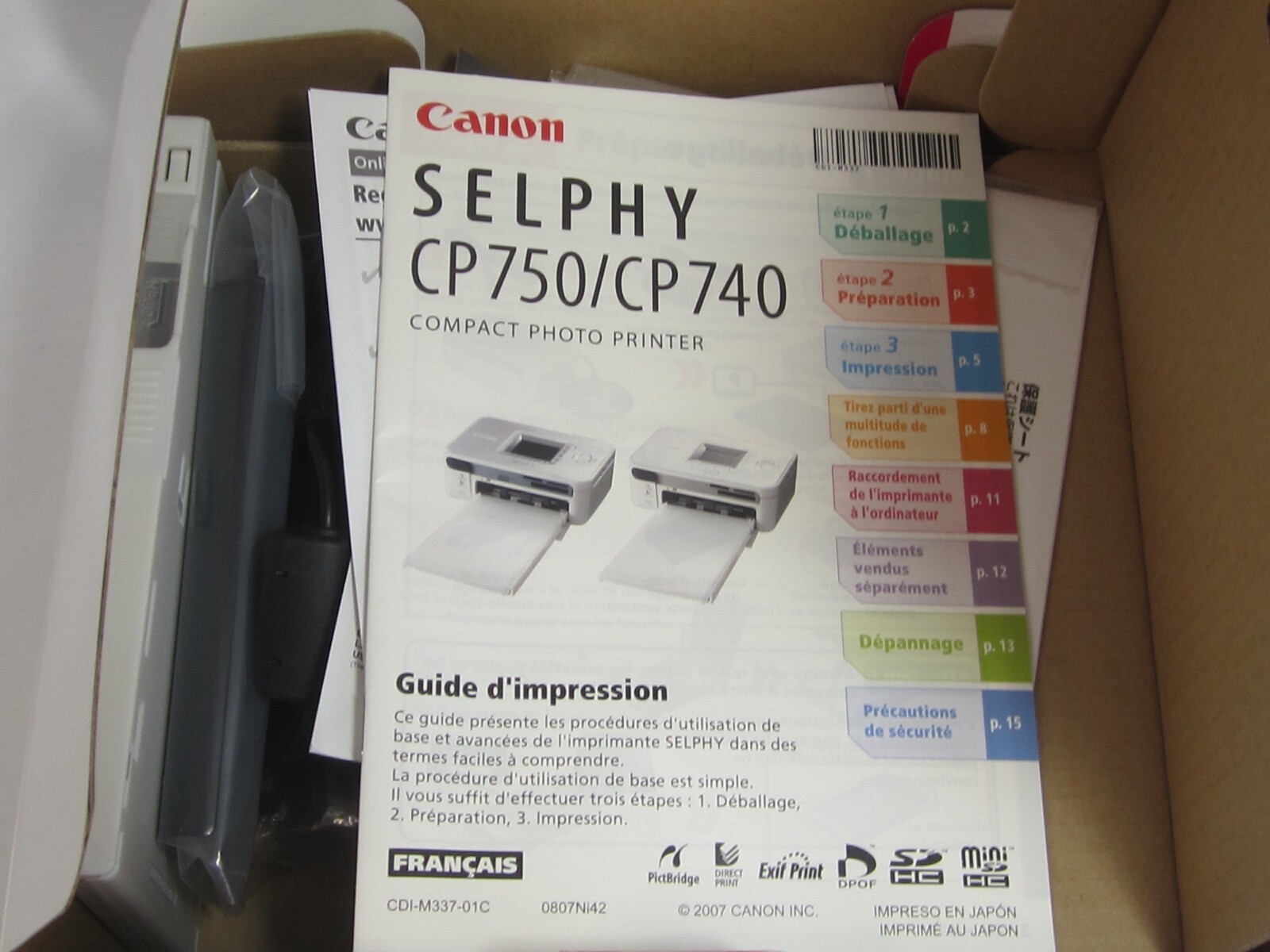 Canon SELPHY CP740 Digital LCD Photo Inkjet Printer NEW