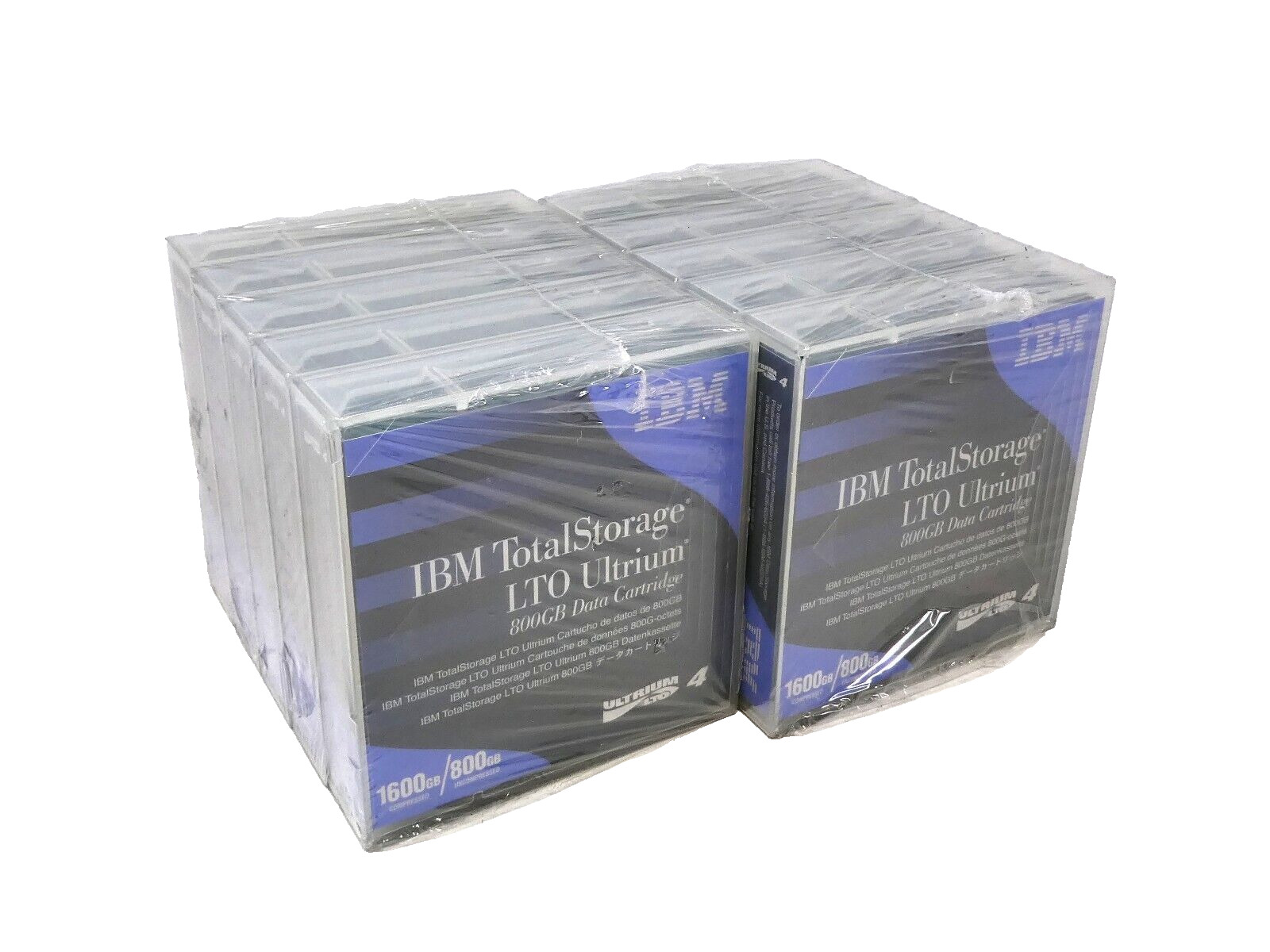 Lot of 2 Packs of 5 (10) IBM TotalStorage LTO-4 Ultrium Cartridge Tape - 95P4436