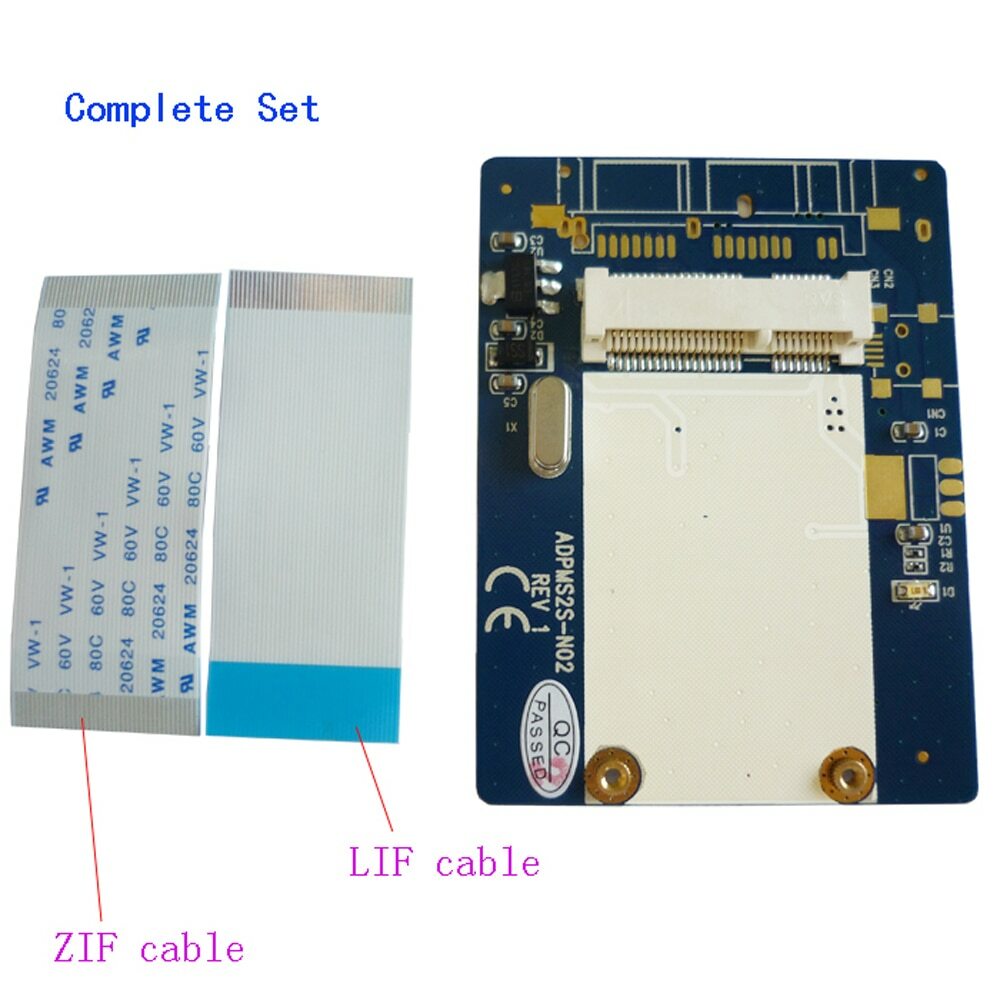 ZIF to mSATA Adapter 1.8" ZIF/LIF CE HDD Hard Disk Drive SSD to 26 Pin mSATA