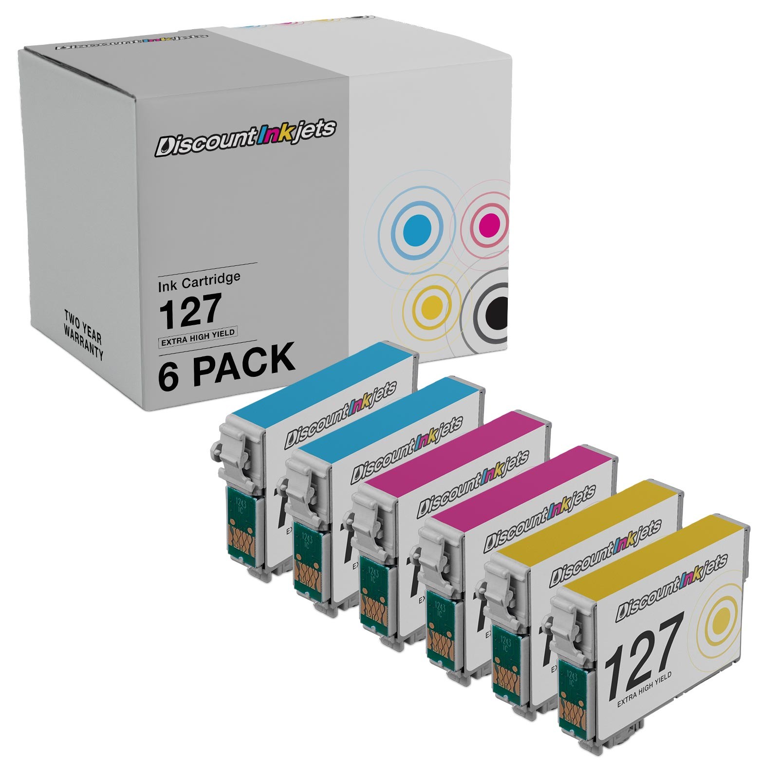 DI Compatible Ink Cartridge Replacements for Epson 127 6pk HY