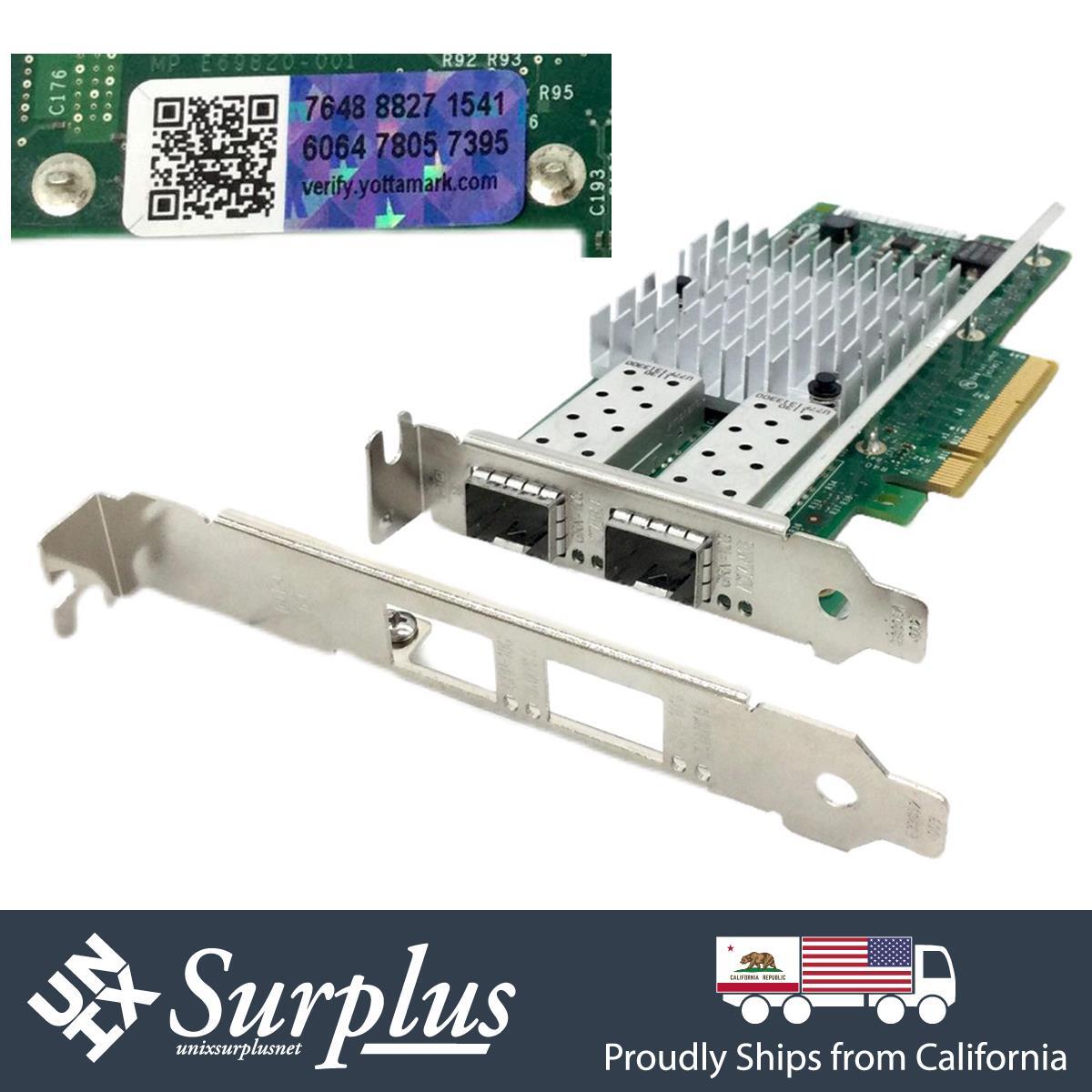 Lifetime Warranty X520-DA2 Intel 10GB SFP+ Dual Port + 2x 10G Optics 2x 2M Cable