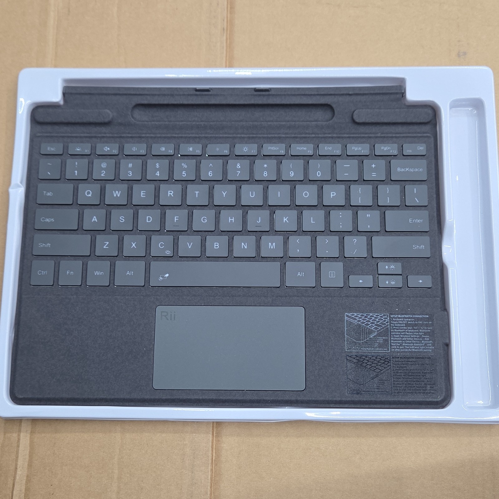 Rii Surface Pro Type Cover,Ultra-Slim Portable Bluetooth Wireless Keyboard with