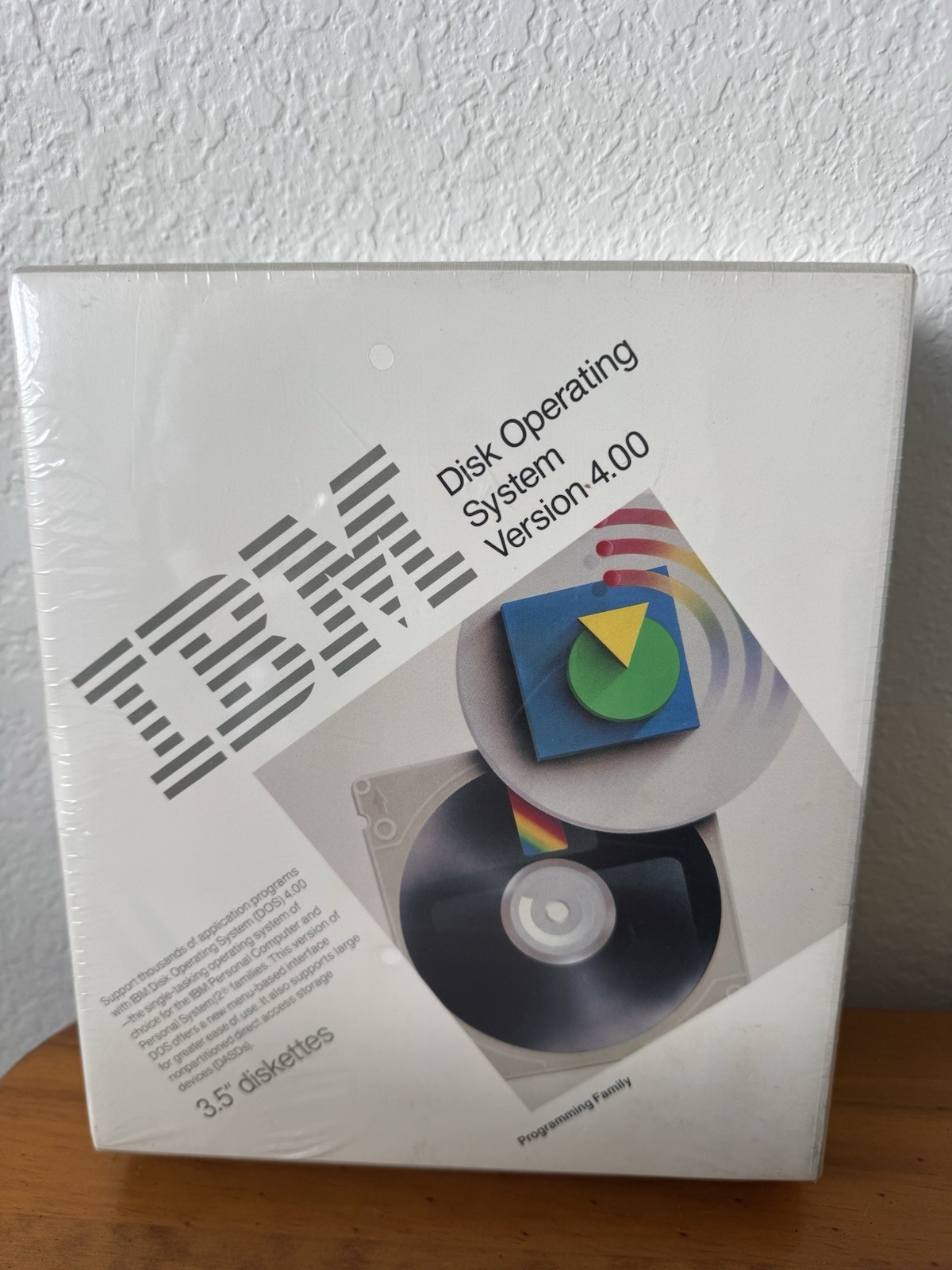SEALED Vintage IBM DOS 4.00 Disk Operating System 1988 BIG BOX 3.5" Floppy