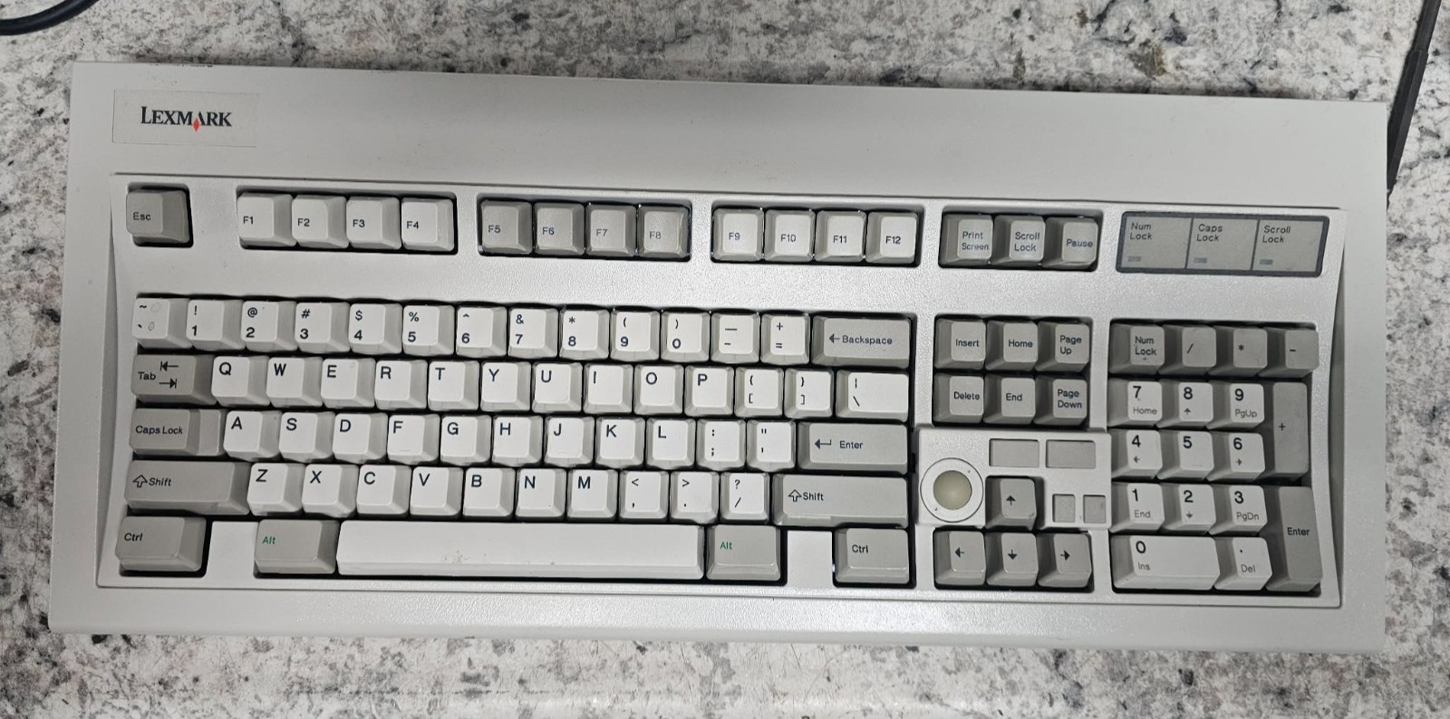 Very Rare Clean Retro Vintage IBM Lexmark Keyboard Model #M5-1 Clicky Trackball