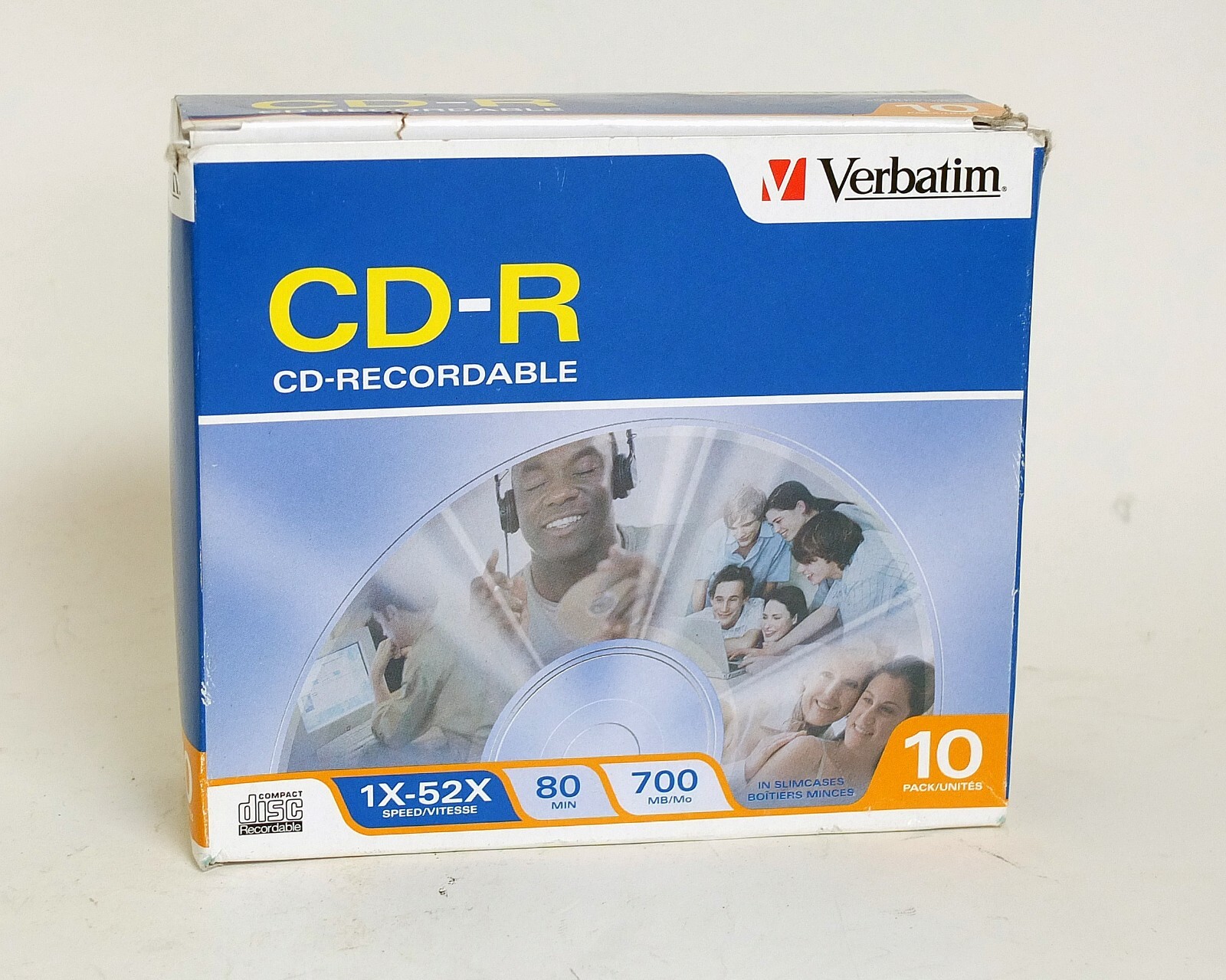 Verbatim CD-Recordable CD-R Discs 9x 80min 1x-52x NEW