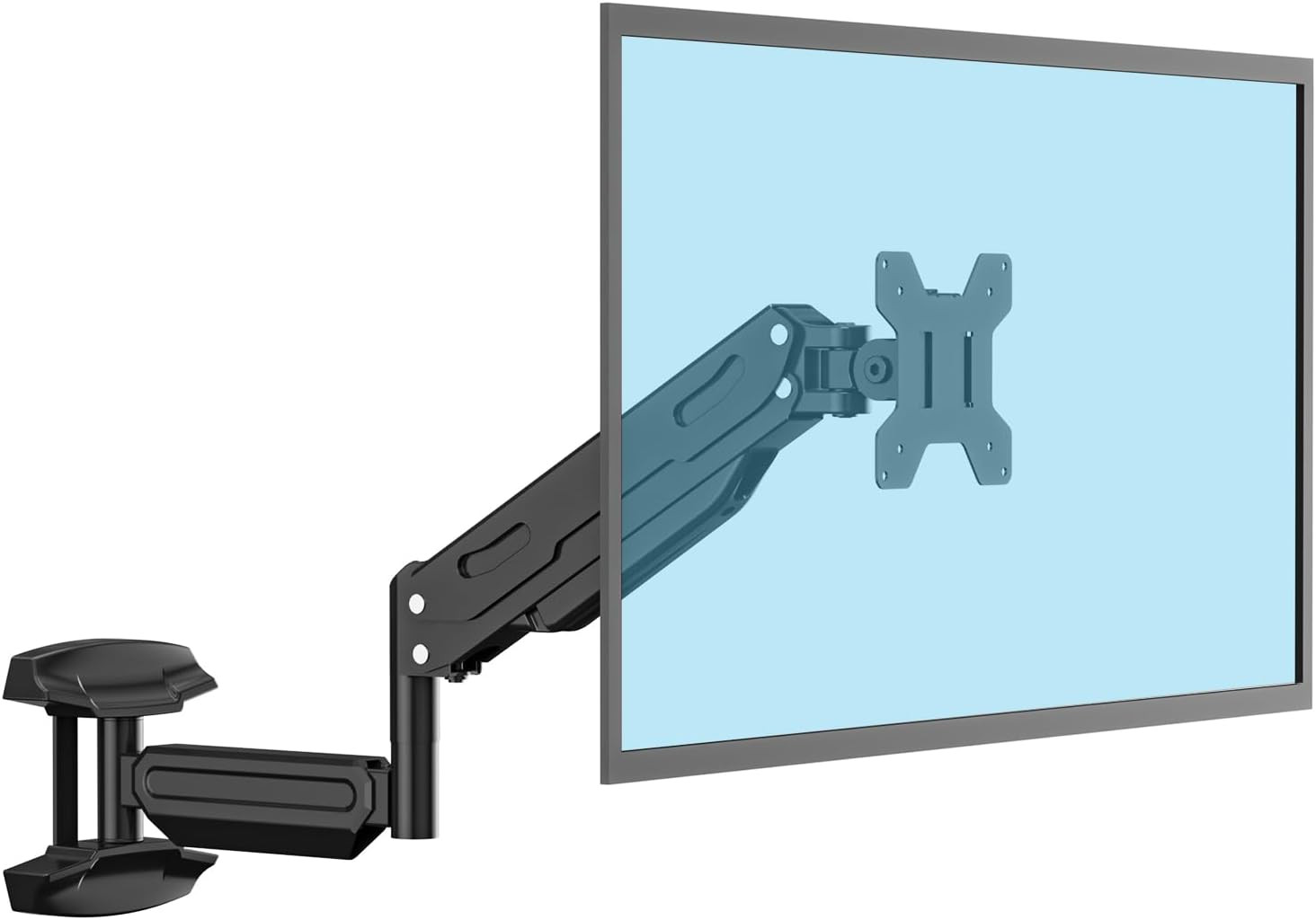 Suptek Single Wall Mount Monitor for 13-32" | Full Motion Adjustable, Gas Spring