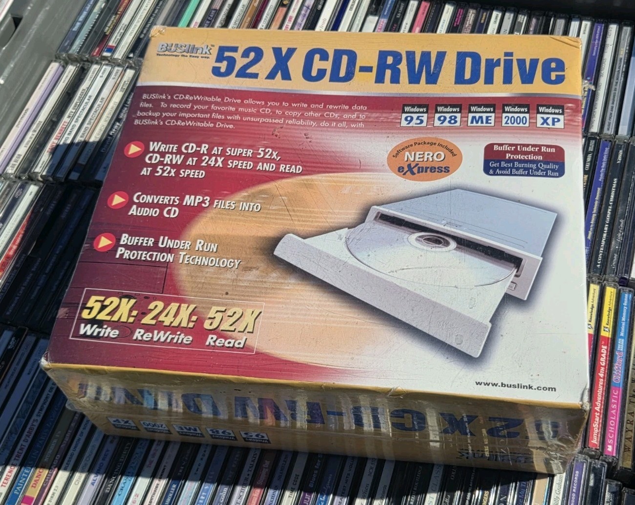 Factory Sealed PC BUSLink 52X 24X 52X CD-RW Drive XP 95 98 ME 2000 XP Nero NEW