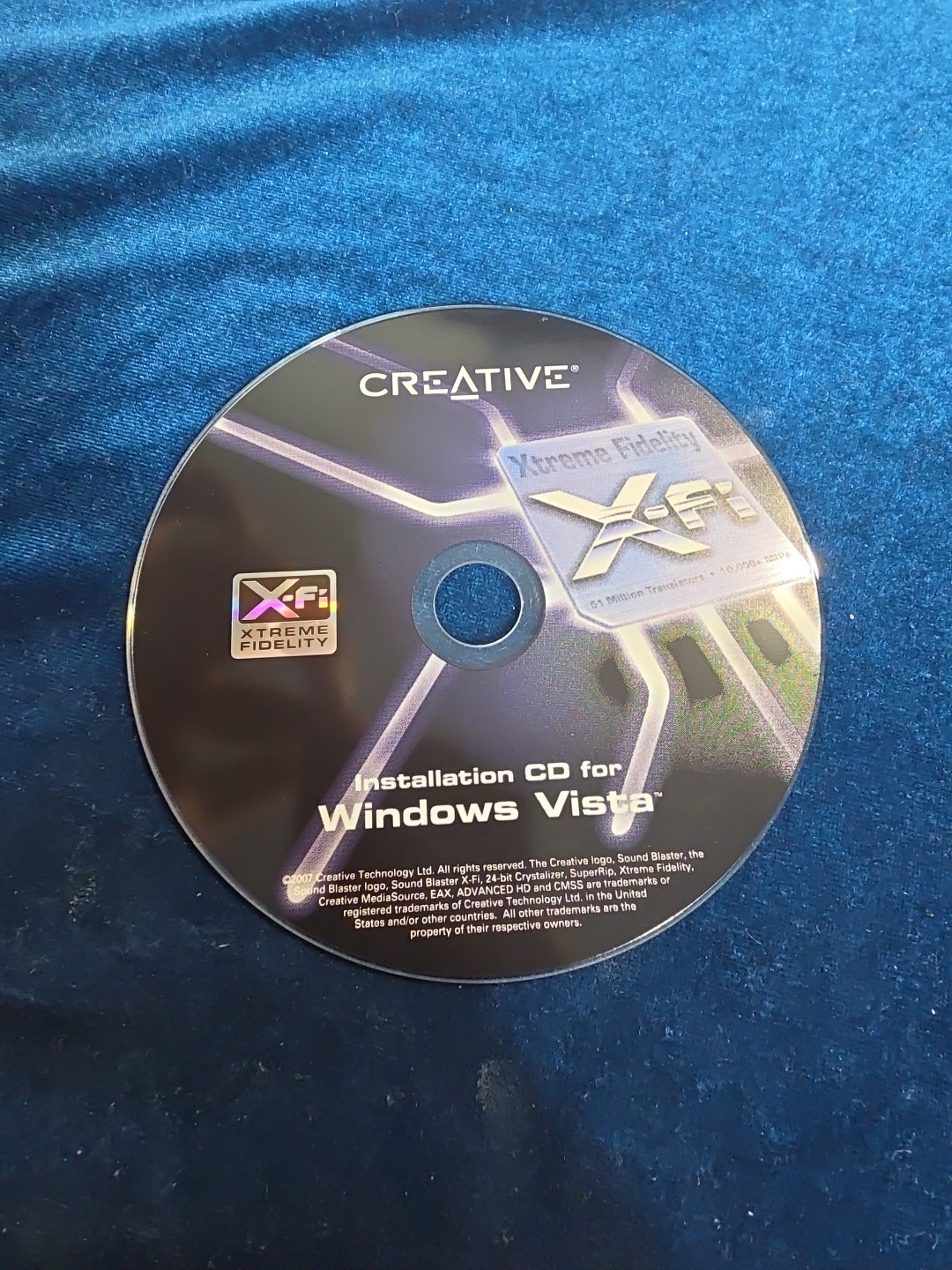 CREATIVE Xtreme Fidelity X-Fi Installation CD for Windows Vista