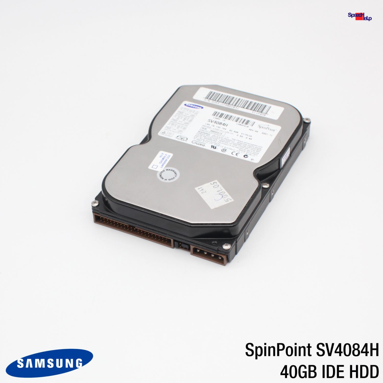 SAMSUNG SPINPOINT SV4084H 40GB HDD Hard Disk IDE 40PIN PATA ATA 40.8G