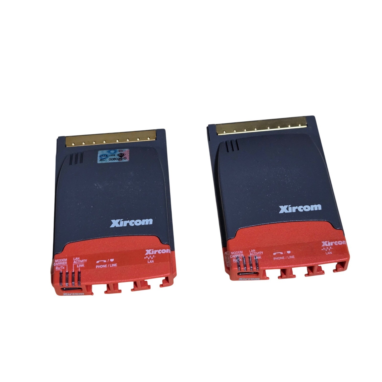 Lot 2 Xircom RBEM56G-100 CardBus Ethernet 10/100 Modem 56 PCMCIA 2PK Untested