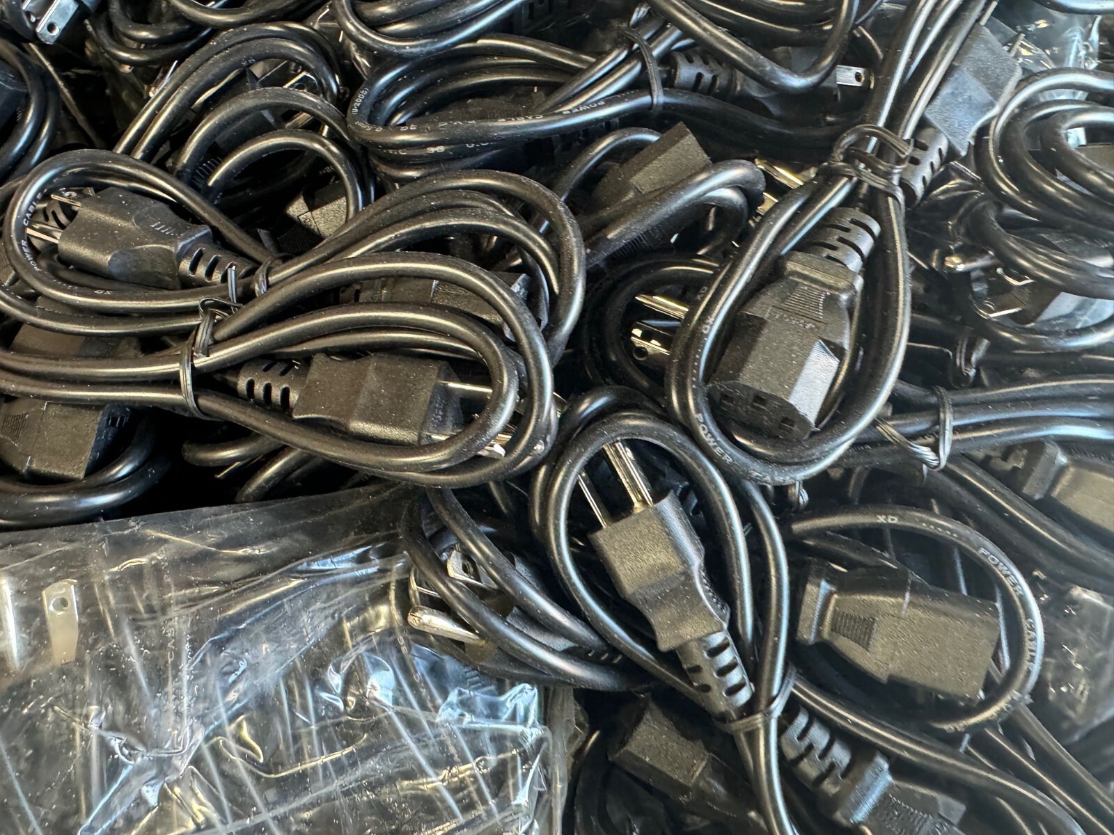 Lot of 100 NEW 3-Prong Power Cables 4FT PC, Printer Power Cord