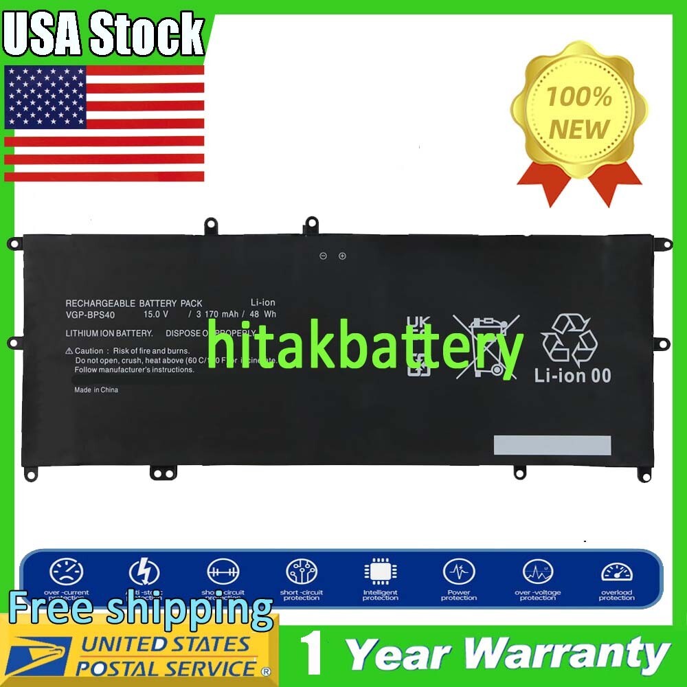 VGP-BPS40 Battery For Sony Vaio Flip SVF 15A SVF15NA1GU SVF15N26CXB SVF15N23CGS