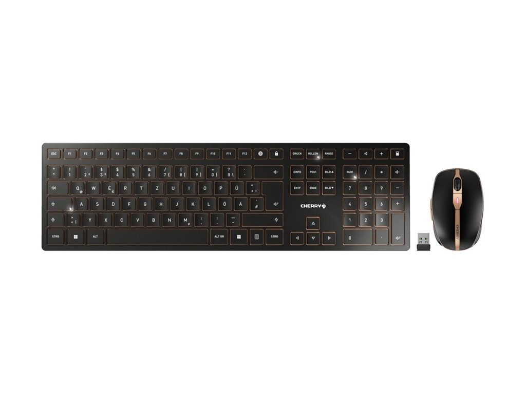 Cherry DW 9100 SLIM Wireless Mouse Keyboard Combination Black JD-9100DE-2