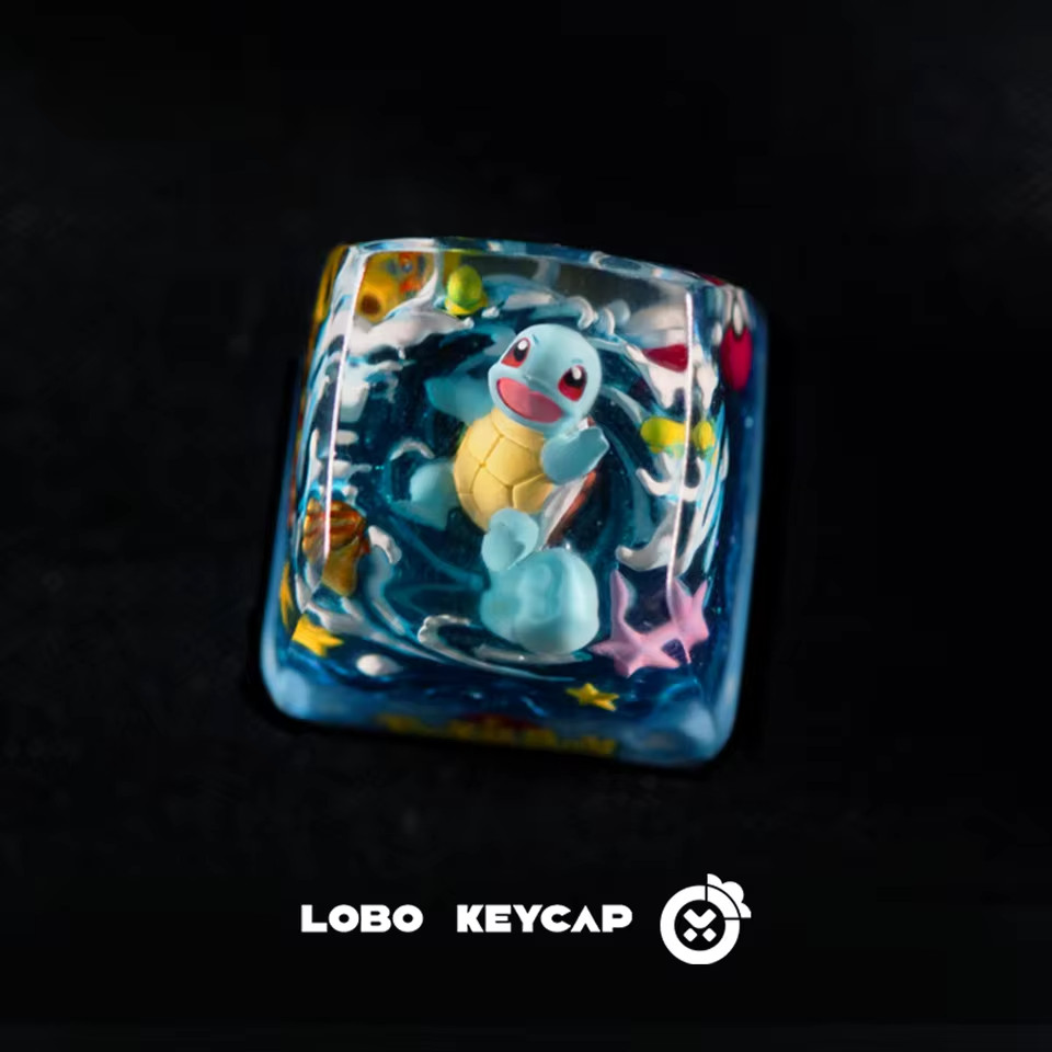 Squirtle keycap, Pokemon Keycap, Resin keycap, Lobo Keycap 