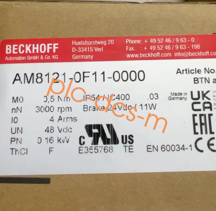 1PCS NEW BECKHOFF AM8121-0F11-0000 Servo motor shipping Via DHL/Fedex