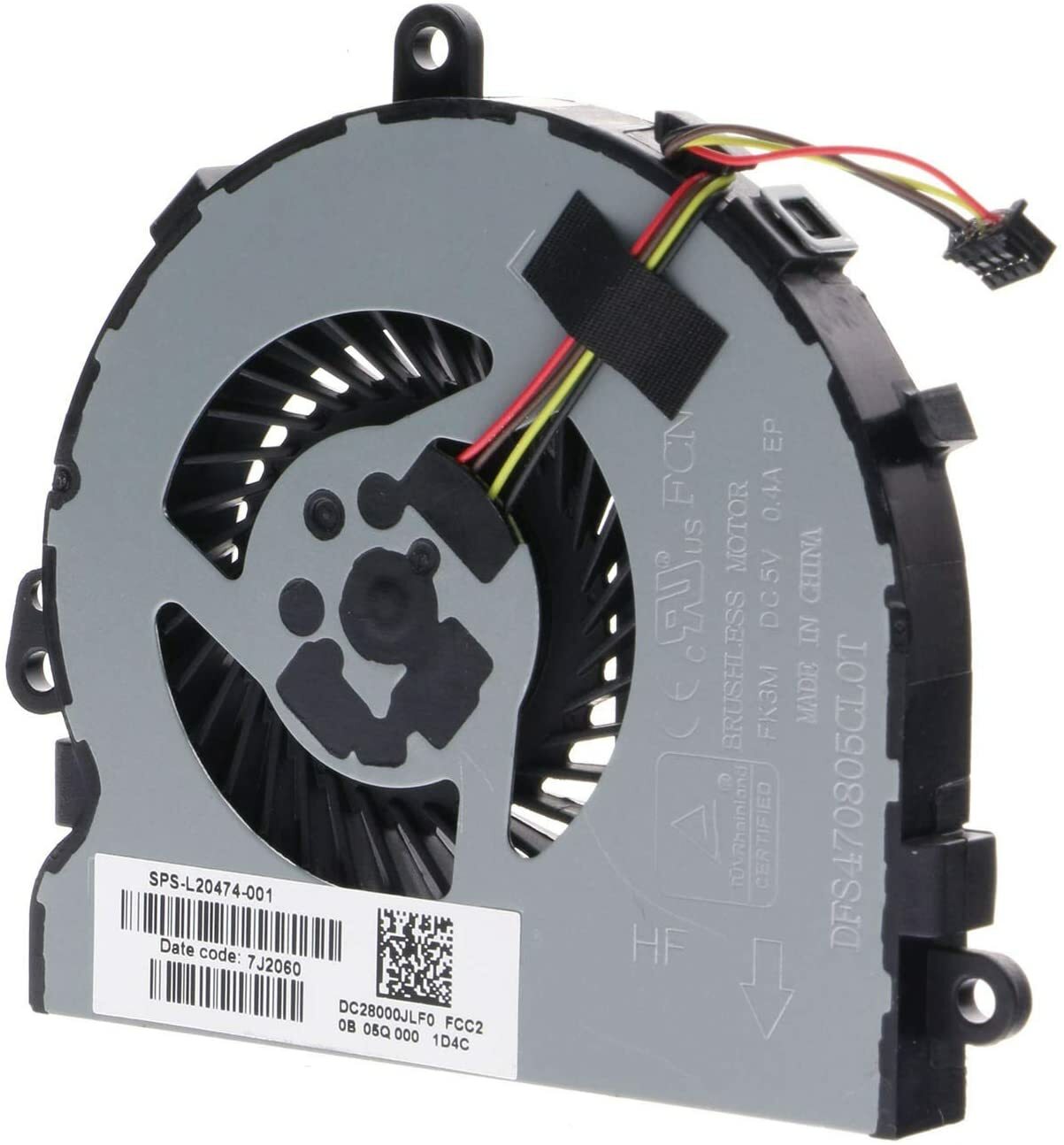 NEW HP 15-DB 15-db CPU Cooling Fan DC28000JLF0 FS470805CLOT L20474-001
