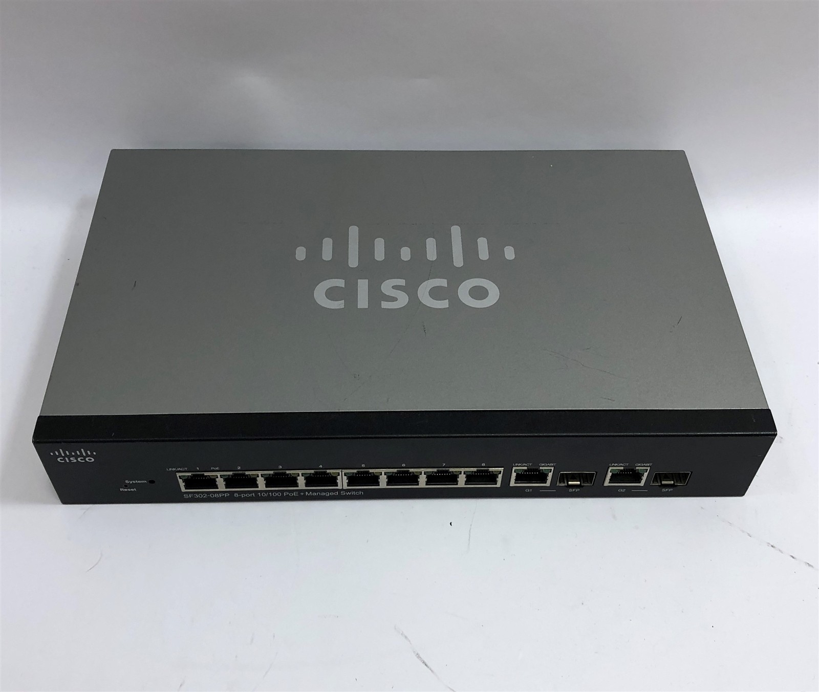 Cisco SF302-08PP 8-Port 10/100 PoE+ Managed Switch