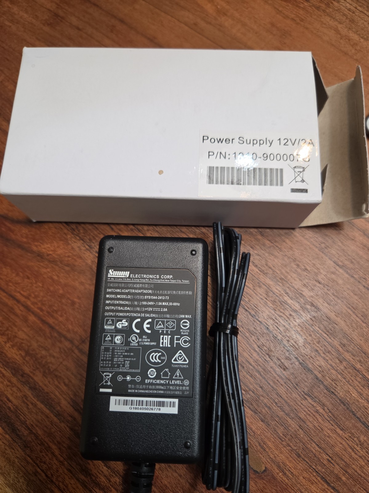 OEM Genuine Sunny AC Adapter Power 12V 2.0A SYS1544-2412-T3 For Sonicwall NEW