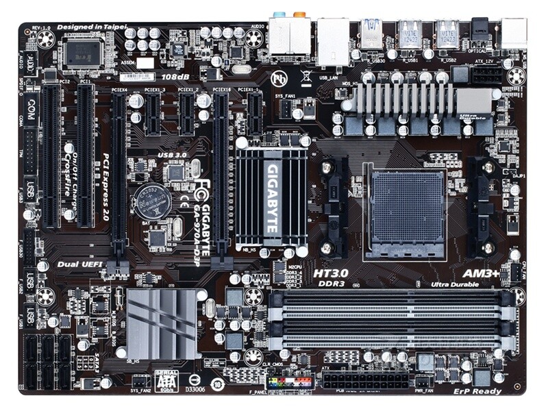 For GIGABYTE 970A-D3P motherboard AMD970 AM3/3+ 4*DDR3 32G ATX Tested ok