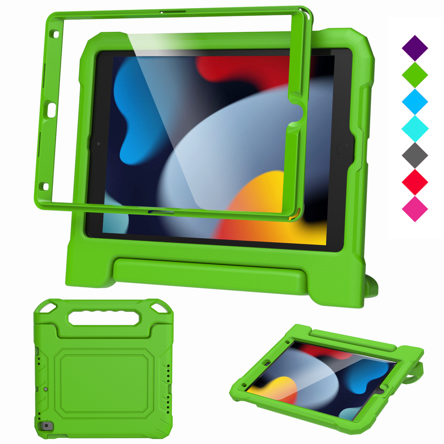 Kids Case For iPad 9th/8th/7th Generation 10.2" with Built-in Screen Protector