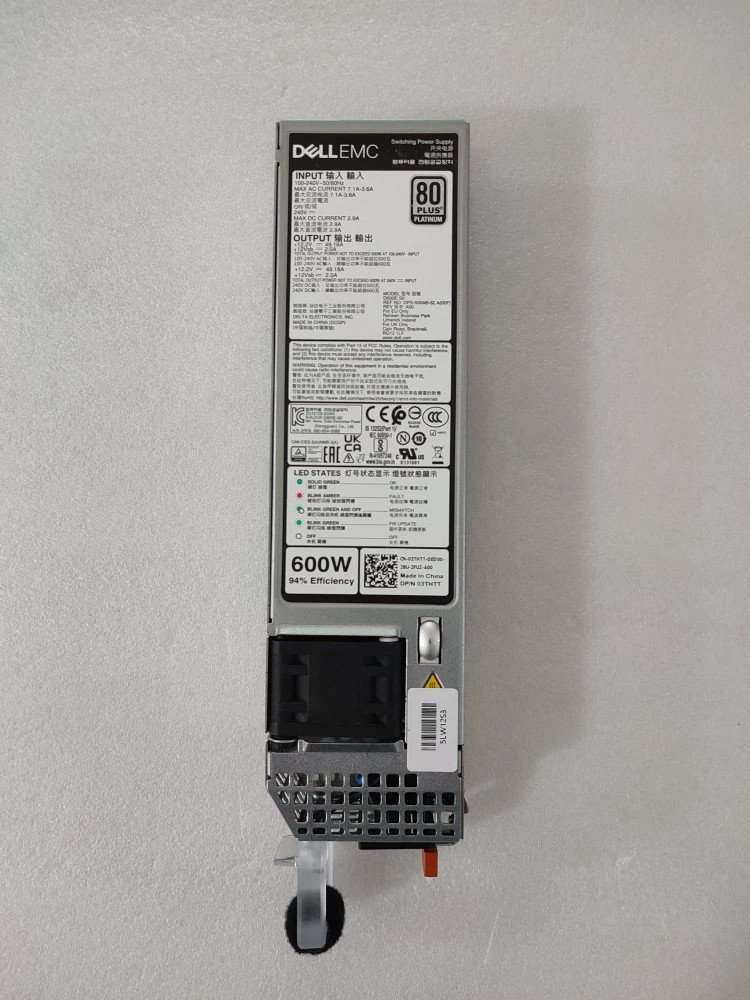 Dell Server 15th Generation 600W Power Supply for R350 Y20HJ 3THTT