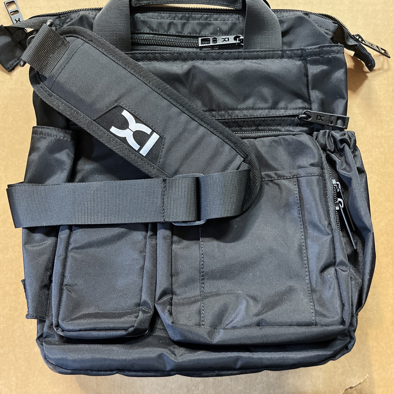 IX INOXTO Mens Messenger Laptop Bag Shoulder Computer Work Office Black