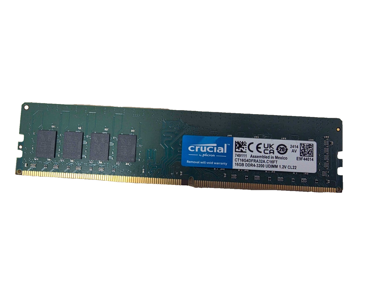 Crucial 16GB DDR4 3200 MHz CL22 RAM Module (CT16G4DFRA32A-C16FT)