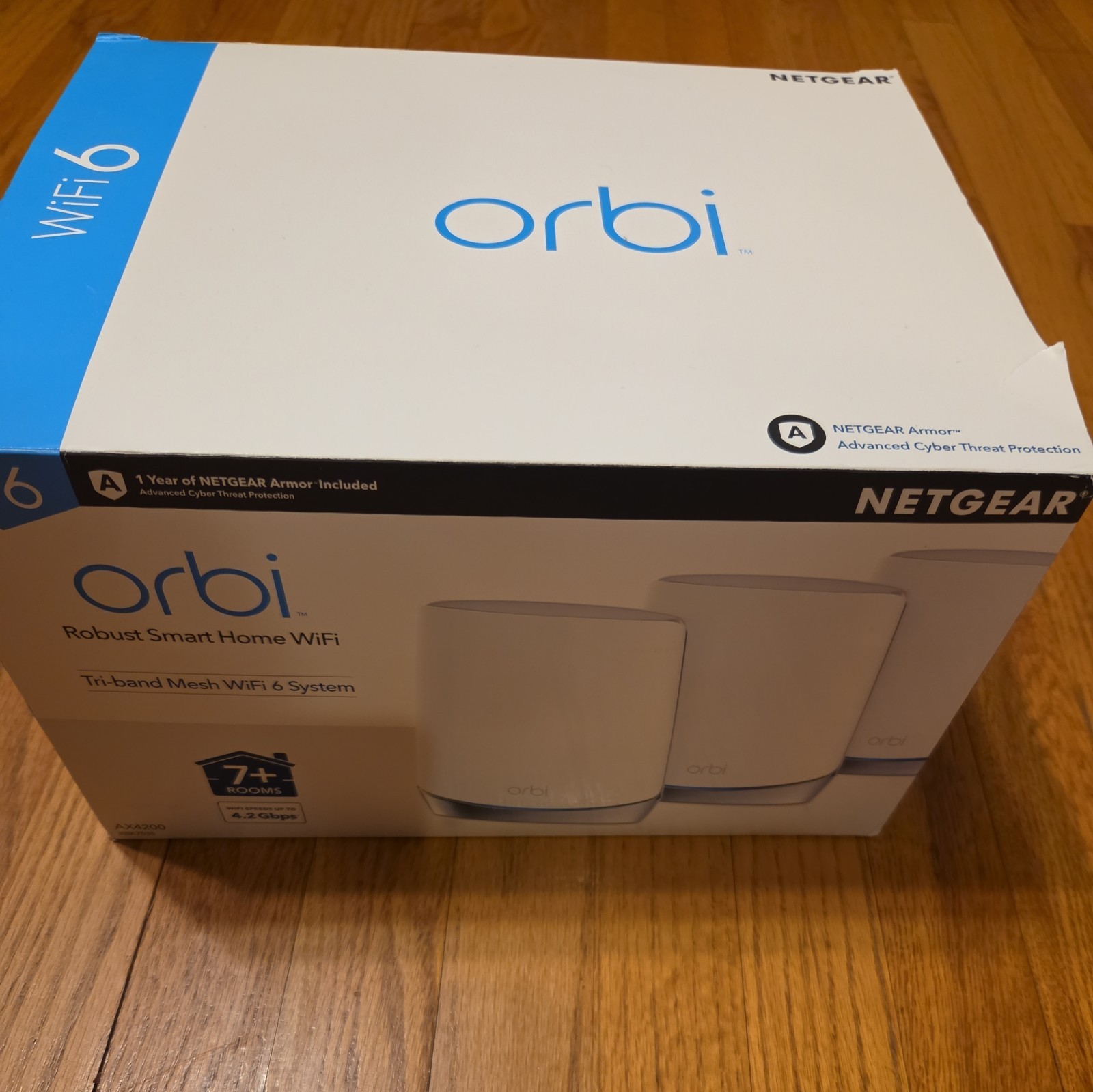NETGEAR Orbi TriBand Mesh WiFi6 Router & 2 Satellite Extender | RBK753S-100NAS