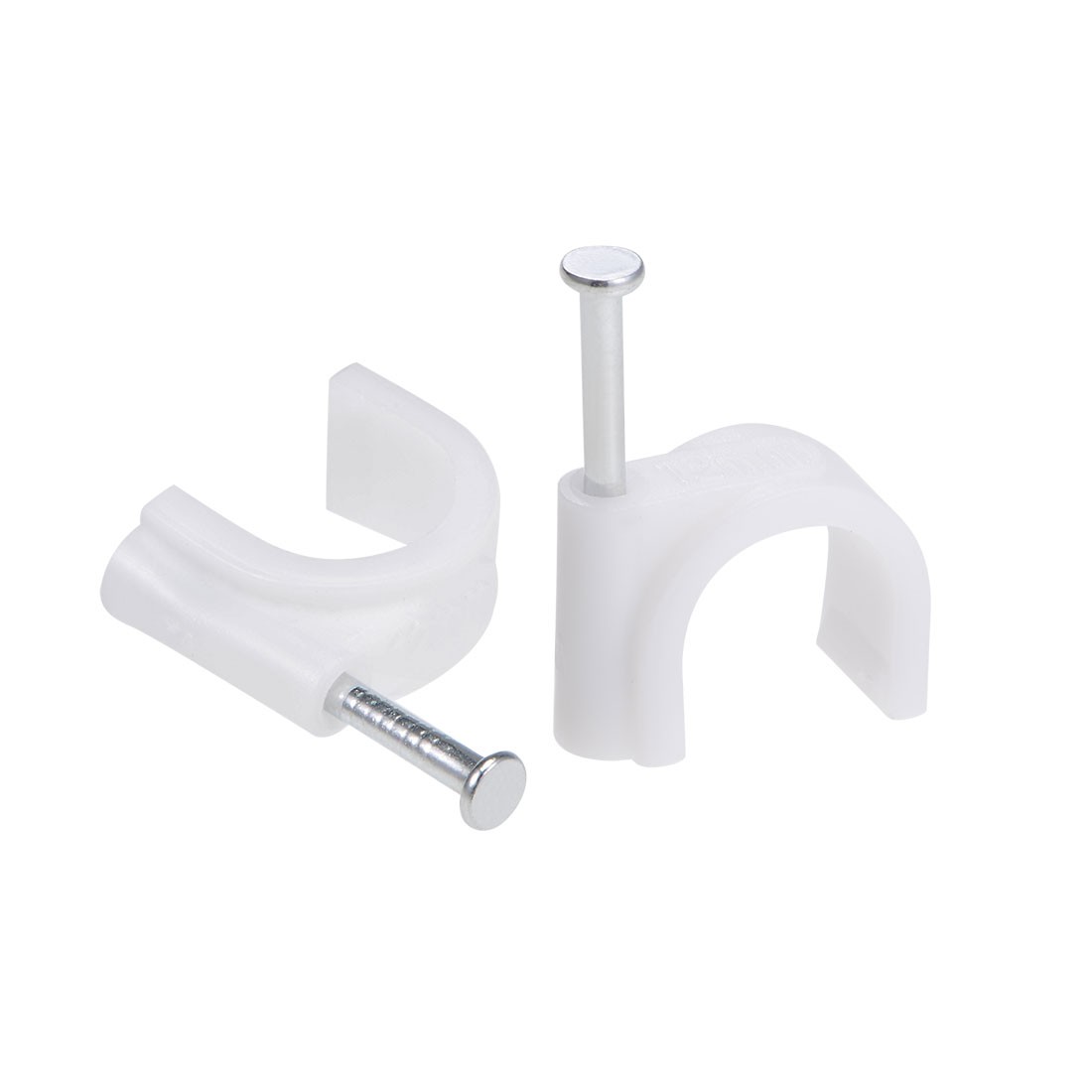 100pcs 12mm Cable Wire Clips Nail-In Wire Nail Clamps Cord Organizer Tie Holder