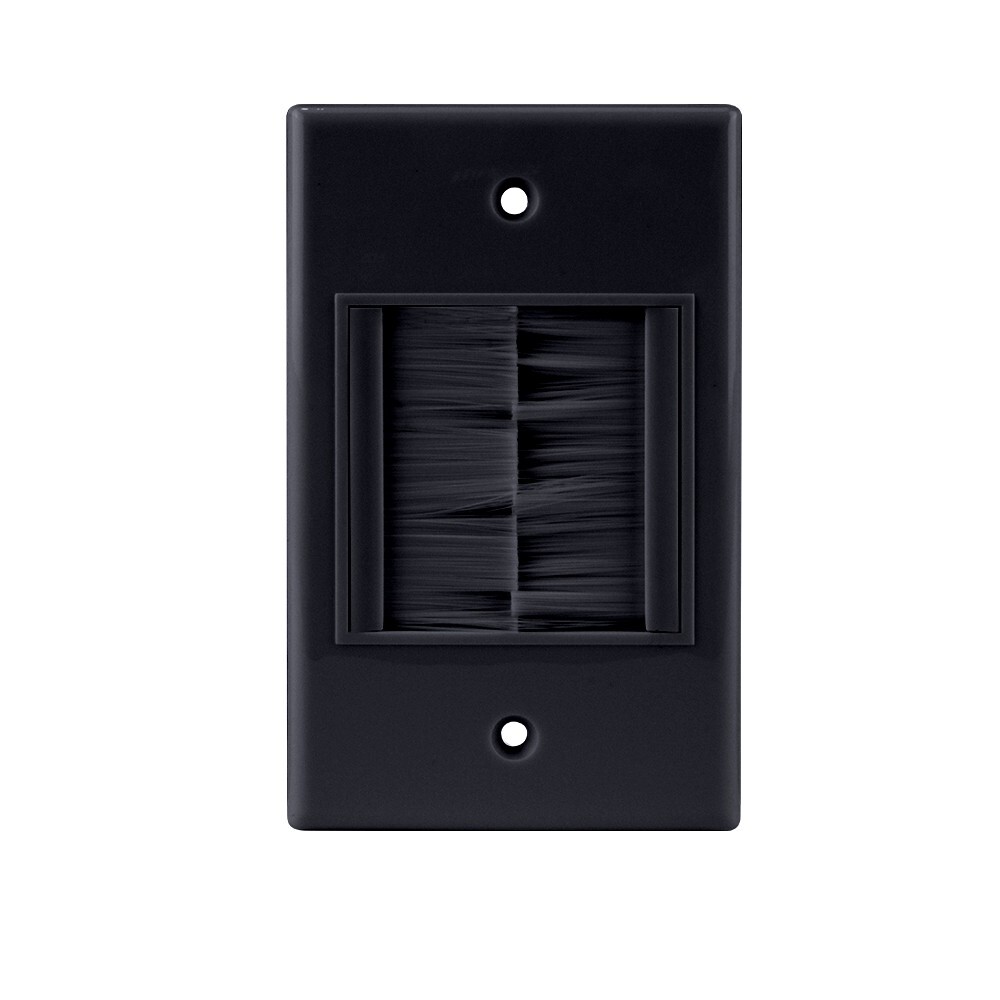 Construct Pro WideMouth Brush Wall Plate Cable Management Pass-Through Device